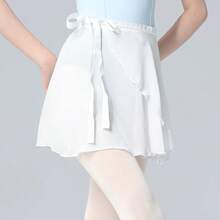 1 pezzo Gonna da balletto in chiffon con nastro in raso, gonna da danza mini avvolgente regolabile, sciarpa da vita, leggera e fluida, gonna trasparente da pratica per adulti, ideale per balletto, danza modellante e allenamento di danza cinese, accessori da spiaggia per donne - Multicolore - Visualizzare 18