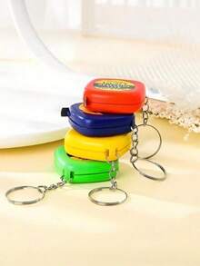 10pcs/5pcs/2pcs Mini Retractable Tape Measure Keychain - 1m/3ft - Portable Metal & Plastic Pocket Tape Measure, Suitable For Various Parties And Gifts (Random Color) - View 3