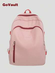 Korean Ins Style Colorblock Backpack, Suitable For Teenage Girls, Waterproof, Multi-Functional, Suitable For Daily Commute, School And Casual Wear - Multicolor - View 1