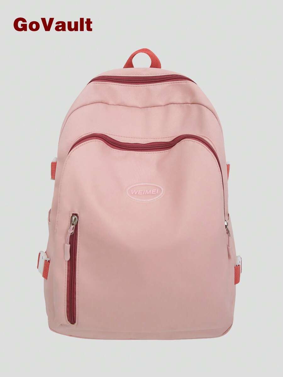 Korean Ins Style Colorblock Backpack, Suitable For Teenage Girls, Waterproof, Multi-Functional, Suitable For Daily Commute, School And Casual Wear - Multicolor - View 1