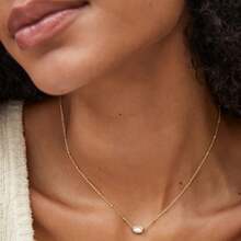 Kendra Scott Mini Elisa - Collar corto con colgante satélite chapado en oro de 14 quilates, joyería de moda para mujer - ORO - TURQUESA - Ver 4