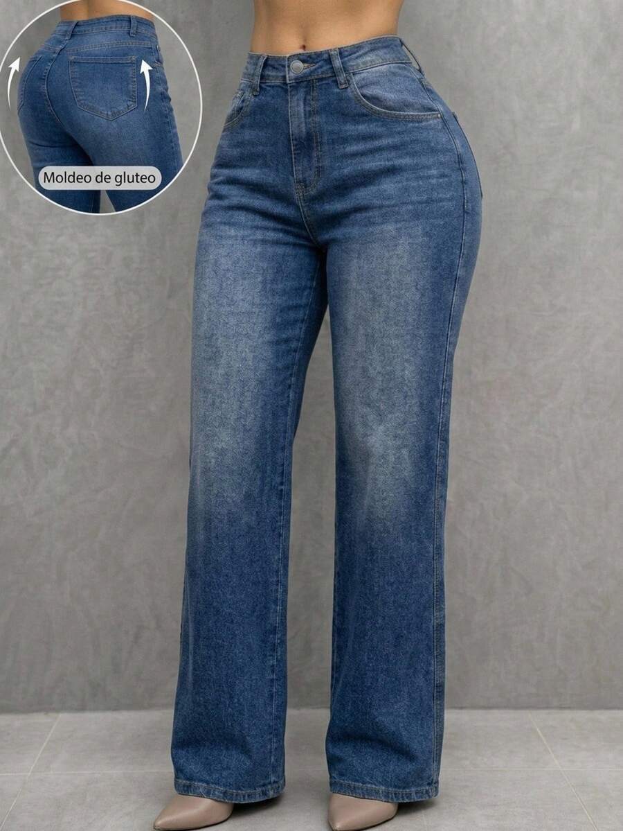 Women Jeans - Medium Wash - View 1