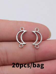 20pcs 18x9mm Hollow Moon Connector Charms For DIY Bracelet Making Necklace Making Jewelry Making Handmade Craft Findings - Hollow Moon Connector - View 13