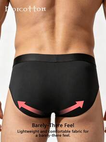 Norcotton 2pcs/Pack Men's Black Pure Cotton Briefs - Black - View 2