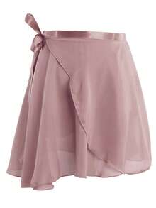 1 pezzo Gonna da balletto in chiffon con nastro in raso, gonna da danza mini avvolgente regolabile, sciarpa da vita, leggera e fluida, gonna trasparente da pratica per adulti, ideale per balletto, danza modellante e allenamento di danza cinese, accessori da spiaggia per donne - Multicolore - Visualizzare 19