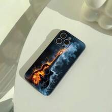 Funda para teléfono con diseño de guitarra eléctrica, adecuada para iPhone 17 16 15 14 13 12 11 Pro Max, funda suave negra, ligera y práctica. - sandía1 - Ver 8