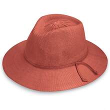 Wallaroo Hat Company Victoria Fedora para Mujer, protección UV UPF 50+, Borde Ancho, tamaño Mediano, Plegable y Ajustable - Gamuza - Ver 12