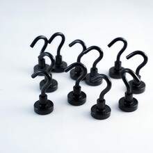 10pcs Strong Magnetic S-Shaped Hooks, Suitable For Cruise Ships, Classrooms, Refrigerators, Hanging, Cabins, Grills, Kitchens, Garages, Workshops And Offices, Neodymium Magnet Material, Easy To Install - Multicolor - View 6