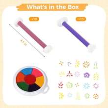 Silicone Flower Dotting Tools, 20 Shapes 20 Pcs Dotting Pens, Mandala Embossing Tools Rock Painting, Art With Color Ink Pad, Dual-Tip Art Kit - D - View 4