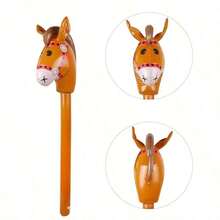 Inflatable Horse Head Cane Party Photo Prop, Waterproof Portable PVC Inflatable Decoration Stick, Foldable And Reusable, Suitable For Outdoor Backyard BBQ, Pool, Beach, Holiday Party - Multicolor - View 3