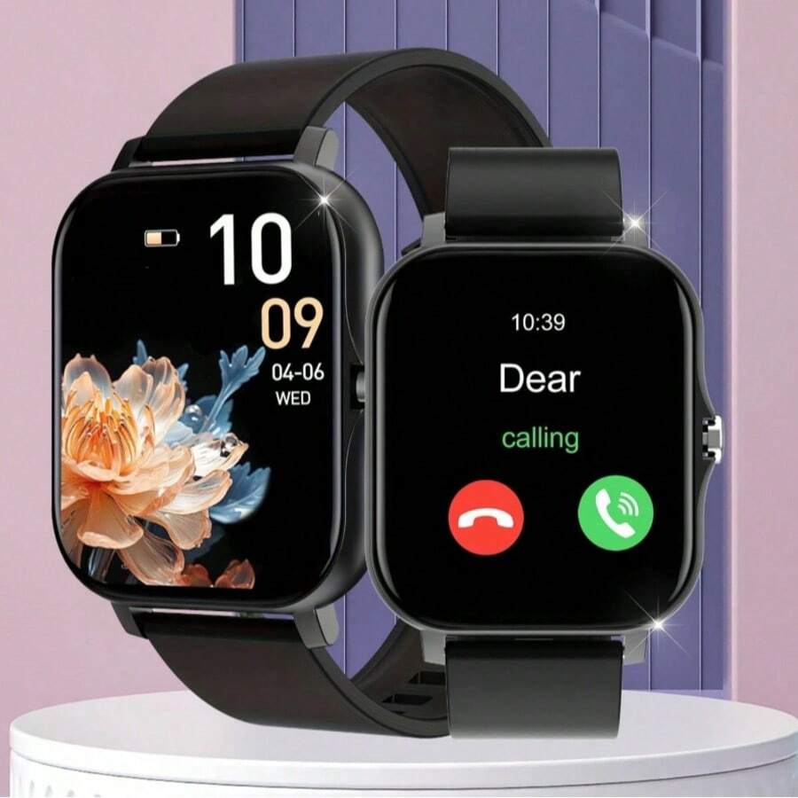 Smart Watch 1.83-Inch HD Touch Screen, Call/Message Reminder, Pedometer, Calorie, Customizable Watch Face, Music Playback/Remote Camera, Multiple Sports Modes, Unisex, Holiday Gift
