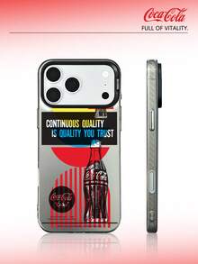 Coca-Cola Klassische Handyhülle, lebendig und leidenschaftlich, aus leichten Materialien mit Anti-Sturz- und Anti-Rutsch-Design, schützt Ihre Handyhülle im Cartoon-Anime-Stil, kompatibel mit Apple 17, 17 Air, 17 Pro, 17 Pro Max, 11, 12, 13, 15, 16 Pro, 16 Pro Max, 14 Plus, 15 Plus, 16 Plus, 15 Pro, 16 Pro Max, XR, Modell wartend. Geeignet zum Verschenken an Freunde und Familie - Schwarz - Übersicht 2