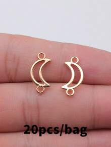 20pcs 18x9mm Hollow Moon Connector Charms For DIY Bracelet Making Necklace Making Jewelry Making Handmade Craft Findings - Hollow Moon Connector - View 3