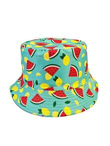 1pc Women's Floral Reversible Bucket Hat, Hip-Hop Style, Outdoor Travel Sun Protection Hat, Versatile Printed Bucket Hat - A - View 8