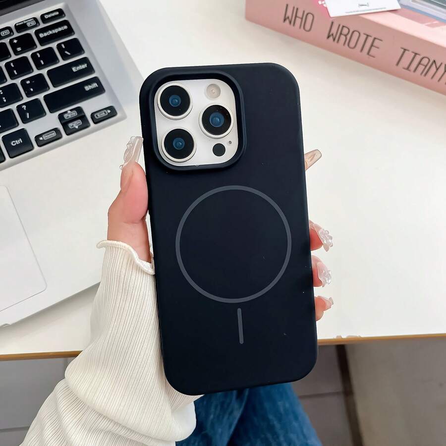Phone Case: Compatible With IPhone 17 16 15 14 13 12 11 Pro Max Series, Simple And Modern Liquid Silicone Case With Magnetic Suction, Shockproof Protective Case In Macaron Color. - 圖片色1pcs - 查看 1