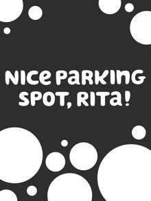 Tempat Parkir Bagus, Rita! - Stiker Vinyl, Cocok untuk Mobil, Laptop, Botol Minum, dan Lainnya. Stiker Aksesori Mobil. - Stiker tempat parkir yang bagus - View 8