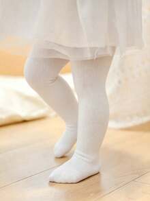 6雙組女孩簡約日常百搭緊身褲襪，春秋四季兒童底層襪，針織純色百搭款女孩襪，適合日常穿著 - 彩色 - 查看 8