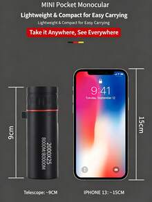 Kính viễn vọng đơn 10*25 công suất cao, HD nhìn đêm ánh sáng yếu, kính viễn vọng mini di động dùng để chụp ảnh bằng điện thoại - A - Xem 6
