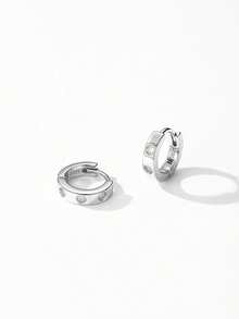 1 Pair Women's Sparkling Moissanite Earrings 925 Sterling Silver With GRA Certificate Wedding Jewelry Party Gift - Silver - View 5