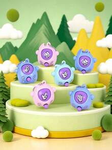 10 Peças Chaveiro Mini Jogo "Pedra, Papel e Tesoura", Chaveiro Jogo de Quebra-cabeça de Dedo, Acessório Criativo, Chaveiro "Pedra, Papel e Tesoura Ovo de Páscoa", Mudança Automática de Padrão - Adequado como Lembrancinhas de Festa, Enchimentos de Sacolas de Presentes Pequenos, Lembranças Divertidas, Também Adequado para Volta às Aulas, Carnaval, Ação de Graças, Halloween, Enchimentos de Sacolas de Presentes de Páscoa, Presentes de Recompensa, Lembrancinhas de Festa de Aniversário. (Cor Aleatória) - Tamanho único. - Visão 6