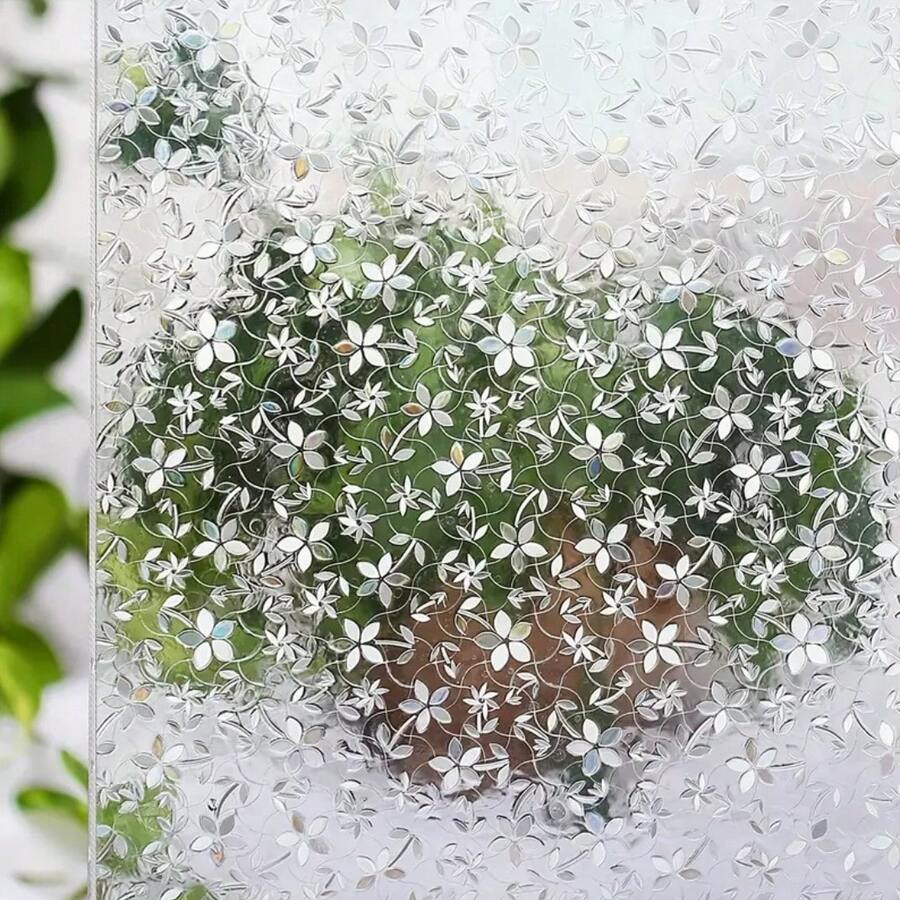 1m/2m/3m 花卉玻璃貼紙 房間窗戶玻璃門裝飾