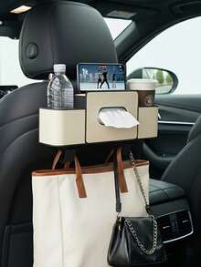 Car Tissue Box, Sun Visor Tissue Storage Box, Multi-Functional PU Leather Back Seat Tissue Box, Tissue Holder, Suitable For All Car Models, Car Accessories, Car Storage, Car Mirror Hanging Ornament - Multicolor - View 12