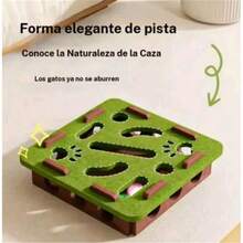 Filz-Puzzlespielzeug für Katzen mit 5 bunten Bällen, interaktive Labyrinthbox für Katzen, hält die Pfoten sicher und unterhalten, ideal für intelligentes Spielen. - Grün - Übersicht 4