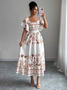 Women Midi Dresses - Multicolor - View 5