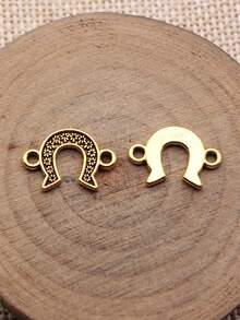 20件 17x12mm 單面花卉馬蹄形連接件，適用於DIY手鍊製作、項鍊製作、珠寶製作、手工藝配件 - 馬蹄鐵連接件 - 查看 10