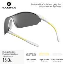 ROCKBROS 1PC Outdoor Sports Cycling Glasses, Fashion Glasses, Set With 3 Interchangeable Lenses, Lightweight High-Strength Polycarbonate Frame, Adjustable Silicone Nose Pads Anti-Slip Temple, For Running, Biking - Multicolor - View 13