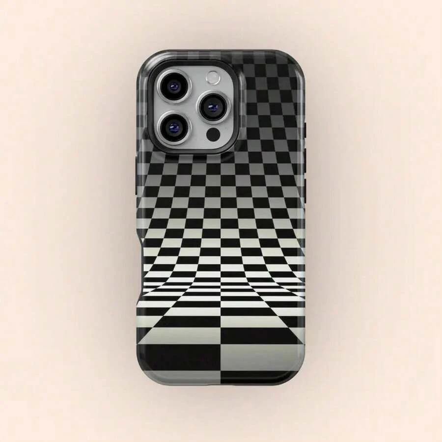 Funda para teléfono compatible con MagSafe con diseño de tablero de ajedrez: Diseño ultra delgado para iPhone, HONOR, , OPPO - Multicolor - Ver 1