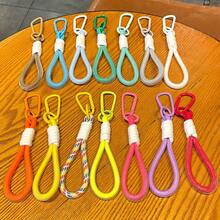 2pcs Nylon Braided Lanyard Key Ring, Colorful Fresh Phone Lanyard, Bag Key Chain Pendant, Practical Phone Chain, Bag Decoration Lanyard Key Ring - Multicolor - View 8