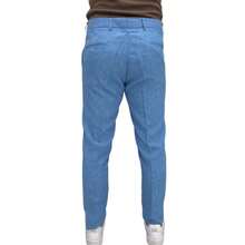 Men's Slim Fit Melange Tailored Trousers - 青碧色 - 查看 4