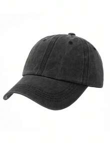 1pc Vintage Baseball Cap, Detachable A-Z Letter Patch Self-Adhesive, Personalized Initial DIY Adjustable Soft Top Trucker Hat, Casual Outdoor Gift - Style 1 - View 11
