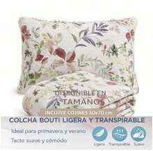 Quilted Bedspread + 2 Pillowcases, Printed For Spring, Summer, Autumn And Winter. 100% Microfiber, 150 X 150 Cm. - Design-3 - View 4