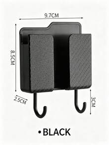 1pc Wall-Mounted Remote Control Holder, No-Drill Self-Adhesive, TV/Air Conditioner Remote Storage, Bedside Phone Stand, Multi-Functional Home & Office Organizer, Gift School Supplies - Style 1 - View 11