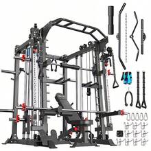 Dumbbell And Adjustable Barbell Rack-Featuring Adjustable Height And A Multifunctional Design, Suitable For Fitness Studios And Home Use, With A Load Capacity Of Up To 250 Kg. - Black - View 3