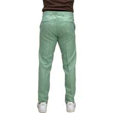 Men's Slim Fit Melange Tailored Trousers - 薄荷綠 - 查看 4
