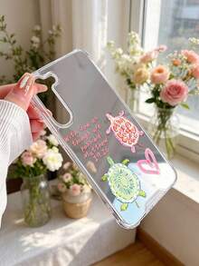 Turtle Inspirational "Everything Is Possible Before God!" Mirror Phone Case, Compatible With IPhone & Compatible With Samsung Galaxy/A54/A14/A12/A13/A15/A32/A33/A24/A52S/S20/S21/S22/S23/S24/S23Plus/S24ultra/S25/A33/A23/A07/A17/S26/A56/A57 - Multicolor - View 2