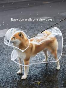 Dog Raincoat Cape With Belly Protection, Waterproof Pet Raincoat For Teddy, Small To Medium Dogs, Shiba Inu And Puppies - Multicolor - View 5