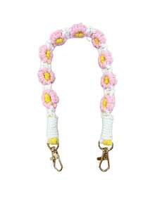 1pc Floral Water Bottle Handle Strap, Adjustable Universal Cup Holder, Cup Accessory, Water Bottle Lanyard, Water Bottle Decoration, Vibrant Floral Shaped Portable Straw Strap, Suitable For 20 To 40 Oz Sports Cups, Suitable For Fitness, Camping And Outdoor Activities - Flower Handle - View 10