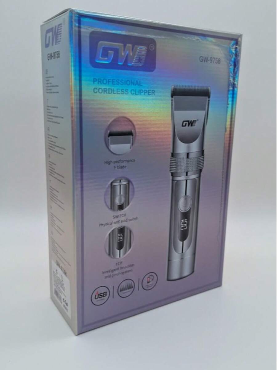 Cortadora de pelo inalámbrica profesional Recargable USB - Multicolor - Ver 1