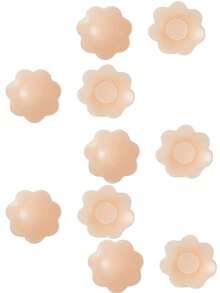 10pcs Reusable Seamless Silicone Bra Covers - Invisible, Self-Adhesive, Anti-Bulge Women's Bra - Comfortable, Breathable, Easy To Clean Bra Accessories - Multicolor - View 13