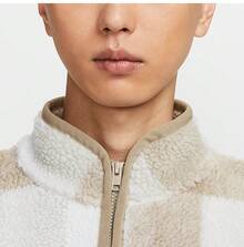 Nike 男款新款運動休閒仿羊羔絨半拉鍊套頭上衣 FZ0898-247 - 杏色 - 查看 3
