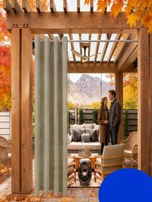 Outdoor Curtains, Suitable For Patio, Porch, Gazebo, UV-Resistant And Fade-Resistant, Combining Sunshade And Privacy Decorative Functions - A - View 9