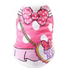 1pc Pet Spring/Summer Vest, Cat And Dog Universal Fake Harness Mesh Clothing, Suitable For Teddy, Bichon, Pomeranian And Other Pet Apparel - Hot Pink - View 6