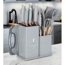 Juego de 19 piezas de utensilios de cocina, adecuado para regalos - Gris - Ver 1