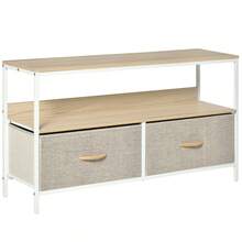 TV Stand Cabinet With 2 Foldable Drawers - Maple Colour - 1 - Ver 9