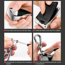 TRTY Leather Car Key Fob Kit - Includes (Flathead Screwdriver Tool, Phone Number Plate And Anti-Loss D-Ring, Key Ring), Unisex Car Key Chain, - Car Smart Key Accessories, Suitable For Car, Motorcycle, Home, Office, Warehouse Management And Other Key Accessories, Also An Ideal Holiday And Birthday Gift - Car Key Fob - View 7