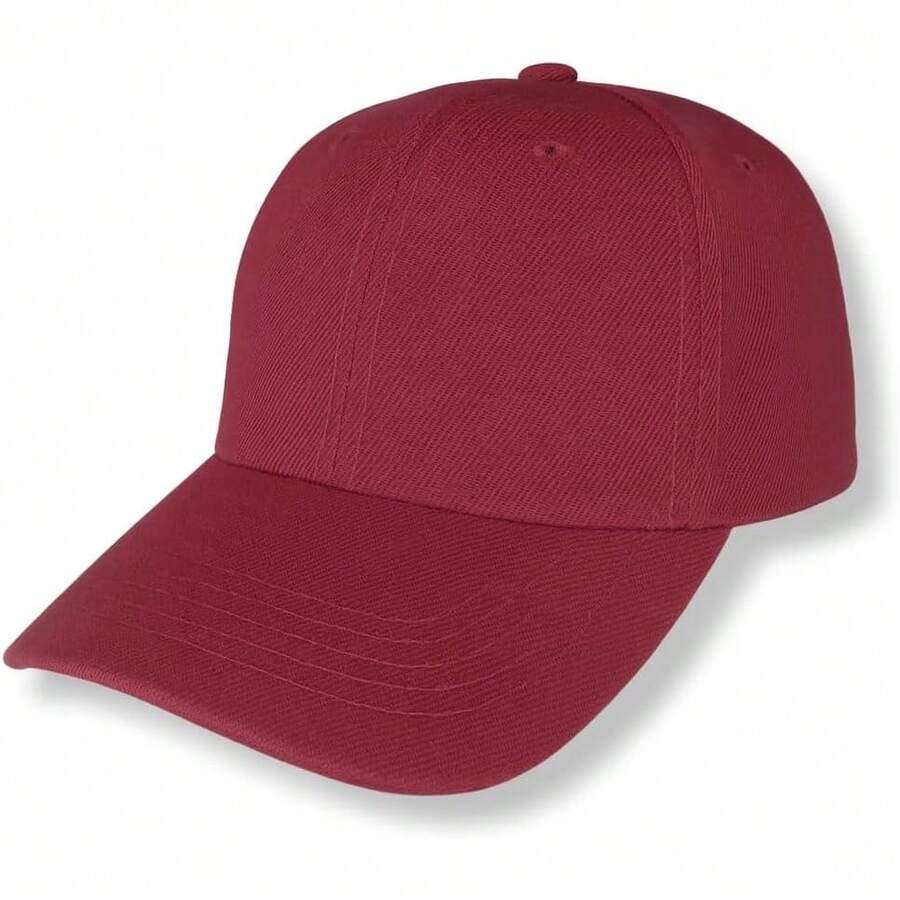 Genérico 50 Gorras Económicas de Acrilico, Lisa, Cachucha Unisex, Ajustable, Ideal para Bordar y Campañas Publicitarias.Seis Paneles - Azul marino - Ver 1